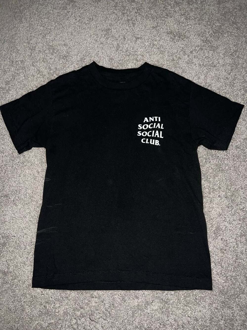 Anti Social Social Club Black Cotton Graphic Tee